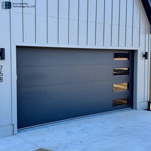 Porte de <span class=keywords><strong>garage</strong></span> sectionnelle automatique à télécommande pour 2 voitures avec fenêtres – Meilleur prix - Product Image 3