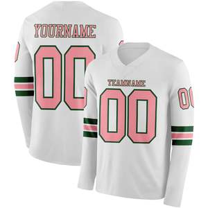 Camiseta de Fútbol Personalizada de Manga Larga, Ropa Deportiva para Equipo, Transpirable, Cuello en V, Logotipo en la Parte Delantera, Ajuste Atlético, Tela de Alta Calidad - Product Image 6
