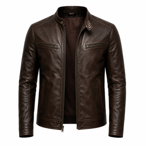 Veste en cuir véritable de qualité export, logo personnalisé, fabricant ODM, vente en gros, veste de moto pour homme, qualité supérieure, tendance - Product Image 1