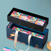 2026 Coffret de 8 pièces en carton rigide, imprimé avec logo personnalisé, luxe léger, en matériaux recyclés écologiques, pour bijoux et thé, Fête de la Mi-Automne