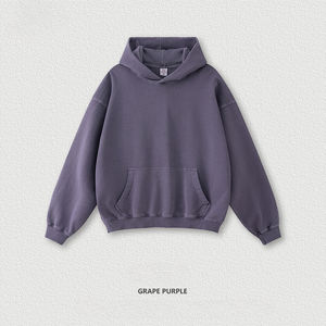 Ensemble de sweat-shirts de haute qualité 350 g/m² 100 % coton pour hommes, style streetwear, col à capuche en molleton technique personnalisé - Product Image 6