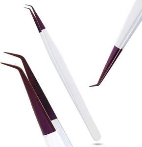 แหนบปลายแหลมสแตนเลสสำหรับต่อขนตา ยี่ห้อ Private Label สำหรับงานเสริมความงาม - Product Image 3