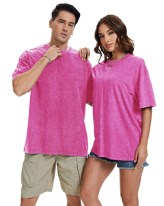 เสื้อยืดโอเวอร์ไซส์ทรงหลวม 280 กรัม แบบดรอปไหล่ คอกลม แขนสั้น สีพื้น สไตล์วินเทจ สำหรับผู้ชายและผู้หญิง - Product Image 4