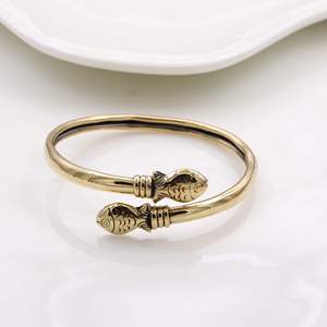 Handmade Brass Fish Cuff Bracelet Adjustable Open <b>Bangle</b> Vintage Marine Animal Bracelet for Women <b>Men</b> Gift Jewelry - Product Image 4