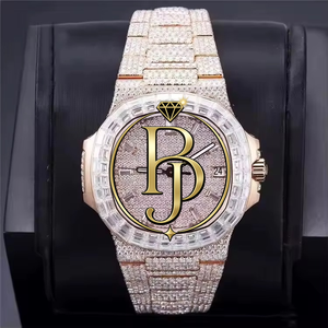 Montre-bracelet à quartz Briva de luxe en acier inoxydable or rose, lunette sertie de pierres précieuses, verre cristal, écologique, unisexe, étanche 10 bars - Product Image 1