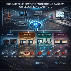 ระบบตรวจสอบอุณหภูมิบัสบาร์สำหรับตู้ไฟฟ้า แพลตฟอร์มตรวจสอบอุณหภูมิอุตสาหกรรม |   รับผลิตแบบ OEM - Product Image 1