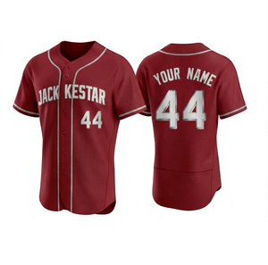 Maillot de baseball haut de gamme personnalisé pour équipe, impression par sublimation intégrale, tissu léger haute performance, col en V, séchage rapide, OEM - Product Image 4
