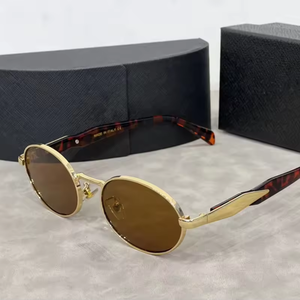 2024 Fashion Luxury Sun Glasses for Men and Women Oval Frame Designer Sun Glasses UV400 Lentes De Sol Sunglass Wholesale - Product Image 4