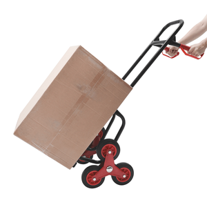 Chariot manuel pliable pour monter les escaliers, capacité de 330 lb, avec poignée télescopique - Product Image 1