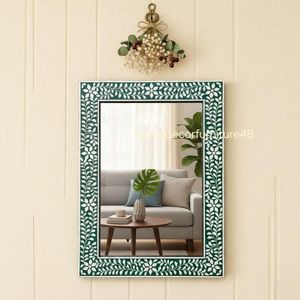 Rectangular Decorative <b>Wall</b> <b>Mirror</b> Luxury Hotel <b>Bathroom</b> Decorative Bone Inlay Finishing <b>Mirror</b> Frame <b>Wall</b> <b>Mirror</b> Frame - Product Image 4