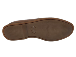 Mocasines de Cuero Genuino Color Marrón Tabaco, Punta Redonda, Sin Cordones, Suela de Goma Acolchada, Color Sólido, Para Todas las Temporadas - Product Image 4