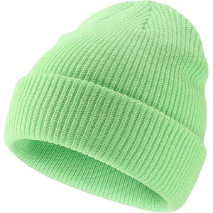 OEM Rib Knit Beanie <b>Hat</b> <b>Winter</b> Cuffed Cap Women Men Soft Warm Stretch Plain Skull Cap Wholesale <b>Hat</b> - Product Image 1