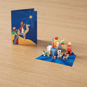 Tarjeta Artesanal Tradicional para Eventos con Sobre, Tarjeta Pop-Up 3D, Artesanía en Papel con Temática del Medio Oriente, Regalo Especial - Product Image 5