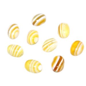 พลอยอะเกตบอตสวานาสีเหลืองธรรมชาติทรงรีขนาด 10x14 มม. สำหรับทำเครื่องประดับ ขายส่งจำนวนมาก - Product Image 3