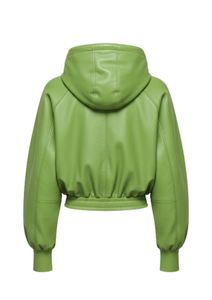 Premium Women's PU Leather Half-<b>Zip</b> <b>Hooded</b> Tracksuit Set – Cropped Hoodie & Wide Leg Pants Luxury Streetwear Outfit - Product Image 3
