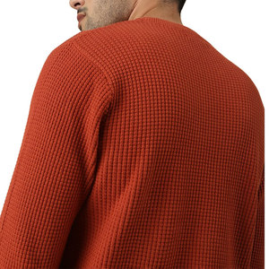 Men's Crew Neck Pullover Sweater 100% Cotton Solid Customized Colour Full Sleeve Anti-Pilling Winter Wear - Product Image 4