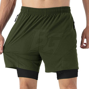 Nouvel Arrivage Short de Fitness Homme Uni Décontracté Taille Mi-Haute en Tissu Respirant Écologique Séchage Rapide pour Musculation Professionnelle - Product Image 3