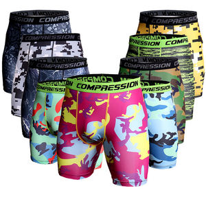 Pantalones Cortos de Compresión para Hombre, Cintura Alta, Tela Oxford, Secado Rápido, Transpirables, Ropa Interior Deportiva, Media Pierna, para Gimnasio y Entrenamiento - Product Image 1