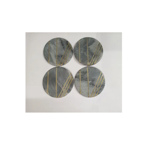 Juego de Posavasos de Mármol Ecológicos, Duraderos y Lavables para el Hogar, Técnica de Corte - Product Image 3