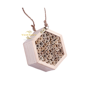 Casa para Abejas de Madera Natural Ecológica a Precio Competitivo, Hecha a Mano, con Marco de Acero Inoxidable Moderno, Recubierta de Cera Impermeable - Product Image 3