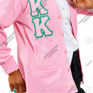 Cárdigan Universitario Unisex Personalizado, Tejido Acrílico Jacquard, Transpirable, Cuello en V, Hombros Caídos, Grueso, de Secado Rápido - Product Image 6