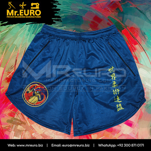 กางเกงมวยไทยซับลิเมชั่นสั่งทำสำหรับผู้ชาย สีน้ำเงินเขียว สำหรับศิลปะการต่อสู้ คังฟู MMA คิกบ็อกซิ่ง ชุดฝึกซ้อม โพลีเอสเตอร์ 100% แห้งเร็ว - Product Image 5