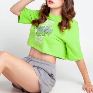 Best Printed Designed <b>Top</b> Selling Women Crop <b>Top</b> T shirts New Arrival Hot Sale Customized Crop <b>Top</b> T Shirts For Sale - Product Image 5