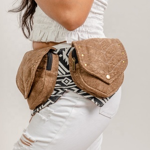 Unisex hecho a mano 100% cinturones de bolsillo de cintura de cuero genuino estilo Vintage con cierre de cremallera bolsas de cintura ajustables de viaje multiusos - Product Image 2