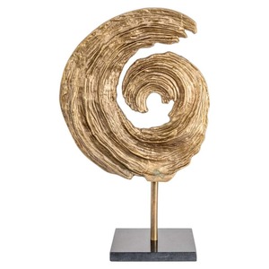 Sculpture abstraite en bronze 60 cm, décoration artistique contemporaine pour table, forme irrégulière, faite à la main, décoration de salon - Product Image 2