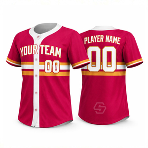 Nouveaux maillots de baseball personnalisés en gros, design de logo, polyester, uniforme d'équipe pour hommes, maillot de baseball sportif à séchage rapide - Product Image 1