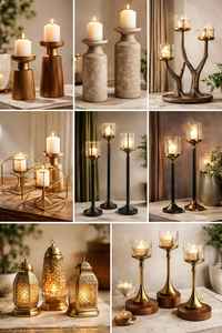 Support de bougie haut de gamme en cristal doré – Centre de table en métal pour mariage, événements et décoration intérieure - Product Image 6