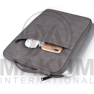 Gray <b>Laptop</b> <b>Sleeve</b> Case with Front Pocket for MacBook and Other <b>Laptops</b> - Product Image 3