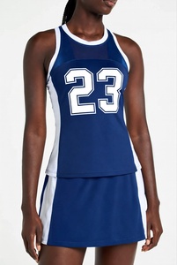 Latest Design Custom Made High Quality Printed 100% Polyester Sleeveless Women's Tennis Uniform <b>Cheap</b> Price Low MOQ Bulk Supply - Product Image 4