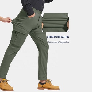Pantalones Cargo delgados profesionales para hombre con cintura ajustable, multibolsillos, bordado personalizado e impresión para marca - Product Image 5
