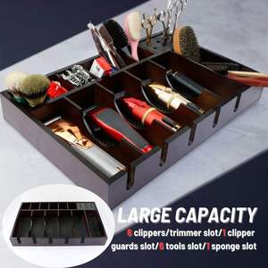 Caja de Almacenamiento Profesional de Madera de Haya de Alta Calidad y Duradera para Barbería, Exhibidor de Madera para Salón de Belleza, Organizador de Tijeras y Peines IKZARSA - Product Image 4
