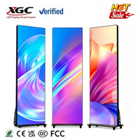Affichage numérique LED P1.538 P1.86 P2 P2.5, écran publicitaire LED portable pliable pour la promotion de la marque dans les centres commerciaux