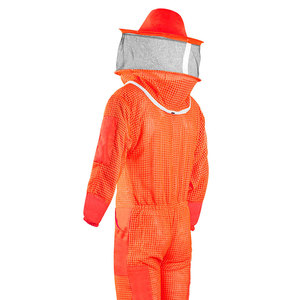 Orange Checkered Beekeeper <b>Suit</b> with Veil Full Body Coverall Four Seasons Casual Wear Nylon - Product Image 2