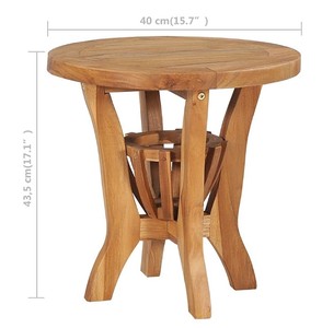 Ensemble de jardin en teck pour l'extérieur, 2 chaises avec table basse ronde, style traditionnel, meubles résistants aux intempéries - Product Image 5