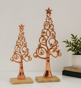 Black Metal <b>Tree</b> Décor Sculpture | Living Room <b>Table</b> <b>Christmas</b> Home Decoration Gift - Product Image 2