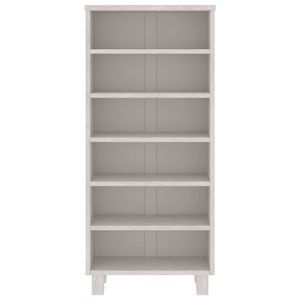 HAMAR Armoire CD en bois massif blanc pin 17.7 "x 7.1" x 39.4 "Supports CD élégants - Product Image 3