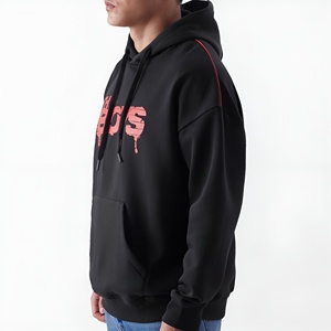 Sweat à capuche en coton surdimensionné personnalisé de haute qualité avec logo, en polaire d'hiver, respirant, pour homme, à prix abordable - Product Image 2