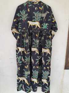 Wholesale Cotton Boho <b>Dresses</b> for Women Fancy Printed Maxi <b>Dress</b> Fit and Flare Beach Wear <b>Dress</b> Bulk India Export - Product Image 5