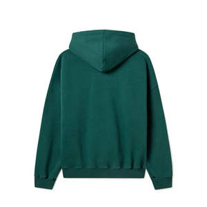 Sweat à capuche pour homme, couleur unie, décontracté, en molleton de coton vert, avec impression DTG personnalisée, molleton tricoté - Product Image 2