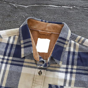 เสื้อเชิ้ตผ้าแฟลนเนลผู้ชาย OEM/OEM พิมพ์ลายปักโลโก้ตามสั่ง ผ้าฝ้าย 100% แขนยาว - Product Image 6