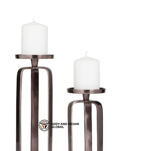 Juego de Portavelas de Resina de Hueso, Moderno y de Lujo, Hecho a Mano, Ecológico, con Acabado Pulido, Decorativo, para Velas de Pilar, para Navidad y el Hogar - Product Image 2