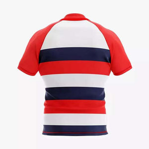 Maillot de rugby pour adultes, coupe confortable, vêtements de sport légers, impression personnalisée OEM, grande taille, séchage rapide, protection UV - Product Image 6