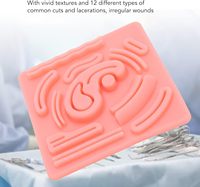 Modelo Anatómico de Silicona de Grado Médico para Práctica de Sutura en Cirugía Laparoscópica 3D, Almohadilla de Práctica de Sutura Cutánea