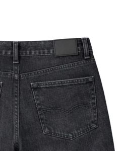 Pantalones Cortos de Mezclilla Negros Lavados Personalizados para Hombre, Pantalones Cortos de Jean Clásicos de Corte Regular, Ropa Casual de Verano con Cierre de Botones, Fabricante Personalizado - Product Image 4