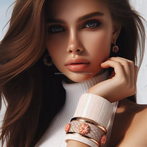 Bracelet en résine artisanal Superbes bijoux culturels pour femmes Artisanat sophistiqué Composition légère - Product Image 2