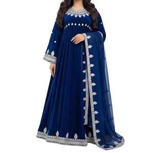 Vestido de novia étnico tradicional pashtún, bohemio, afgano, vintage, largo hasta el suelo, hecho a mano, con estampado floral, personalizable, de tela, para mujer - Product Image 1